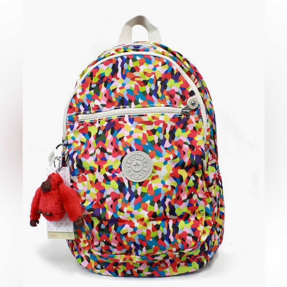 Kipling Seoul Mosaic Print Large Backpack with Wallet & Pouch - Picture 3 of 13